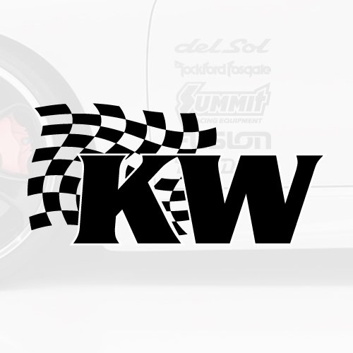 KW Suspensions Logo bestellen Stickers en Plakletters