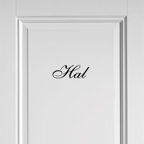 Deursticker Hal Sierletter