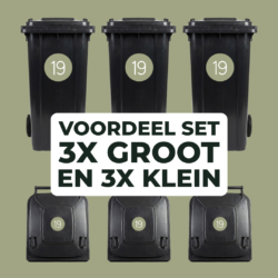 Container Stickers Voordeelset Effen